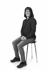 Lena Petersson. Högupplöst bild. Svartvit. Foto: Per-Åke Roos, Rapps Foto.