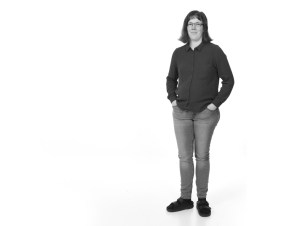 Lena Petersson. Lågupplöst bild. Svartvit. Foto: Per-Åke Roos, Rapps Foto.