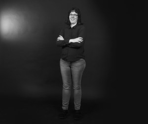 Lena Petersson. Lågupplöst bild. Svartvit. Foto: Per-Åke Roos, Rapps Foto.