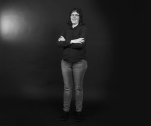 Lena Petersson. Högupplöst bild. Svartvit. Foto: Per-Åke Roos, Rapps Foto.