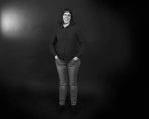 Lena Petersson. Högupplöst bild. Svartvit. Foto: Per-Åke Roos, Rapps Foto.